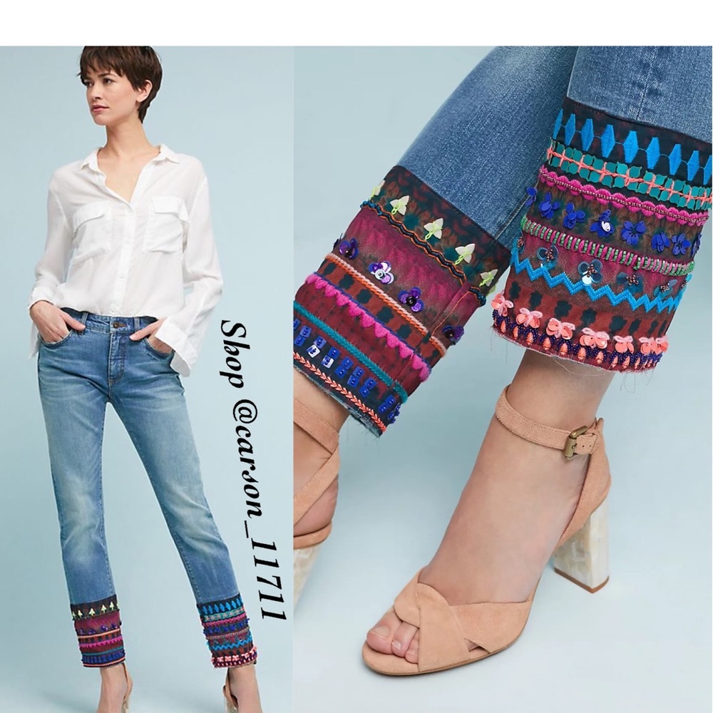 NWT Anthropologie Pilcro Mid-Rise Straight Jeans